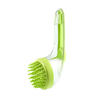 Brush in use on a wet dog