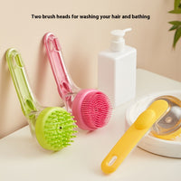 Bath brush in rose red
