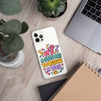 Its a good day to rescue a dog graphic phone case, front view