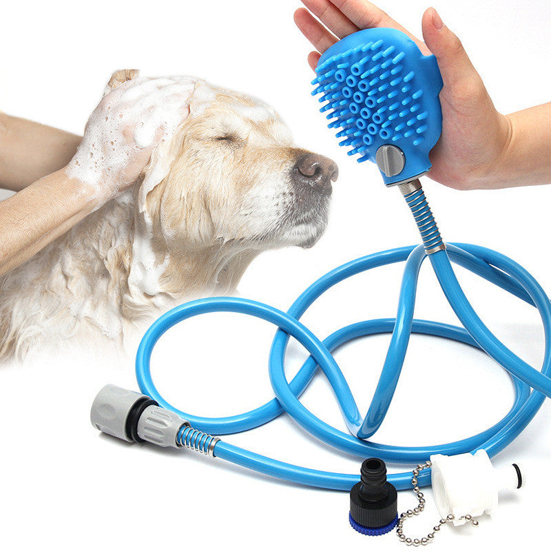 Outdoor Pet Shower Bath Brush with 2.5m Hose