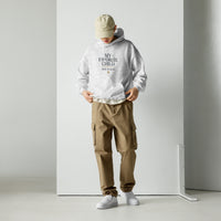 My favorite child has 4 legs hoodie graphic featuring a pet, printed on a ash hoodie, front view