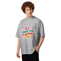Rescue dog graphic featuring a dog, printed on a heather t-shirt, front view