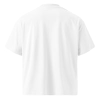 Rescue dog graphic featuring a dog, printed on a white t-shirt, front view