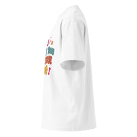 Rescue dog graphic featuring a dog, printed on a white t-shirt, front view