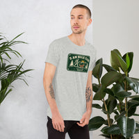 Unisex staple t-shirt showing 5 AM walk club graphic, Athletic Heather, front view