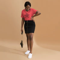 My favorite child has 4 legs graphic featuring a pet, printed on a heather t-shirt, front view