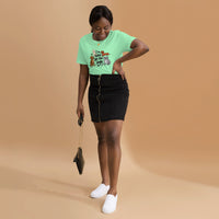 I'm here for the dogs graphic featuring dogs, printed on a light t-shirt, front view